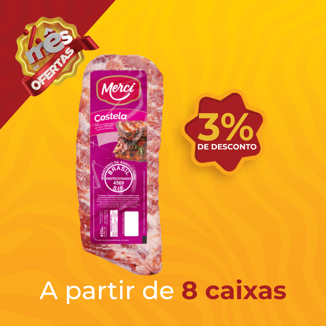 Costela Su&iacute;na Cong 10kg - Merc&iacute;